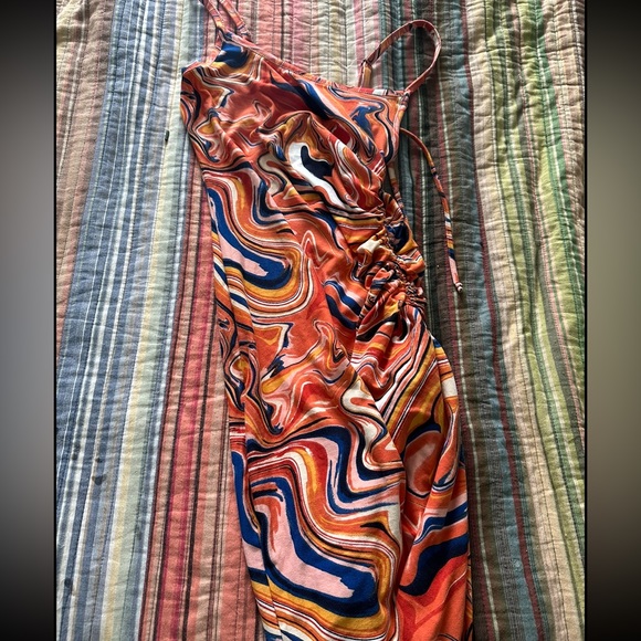 Orange Marble Print dress - Picture 1 of 1